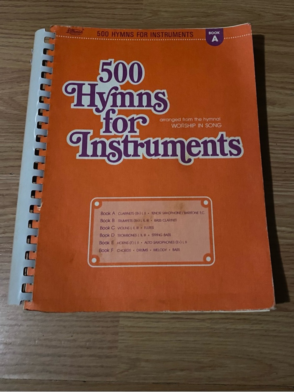 500 Hymns for Instruments - Orange Spiral Songbook